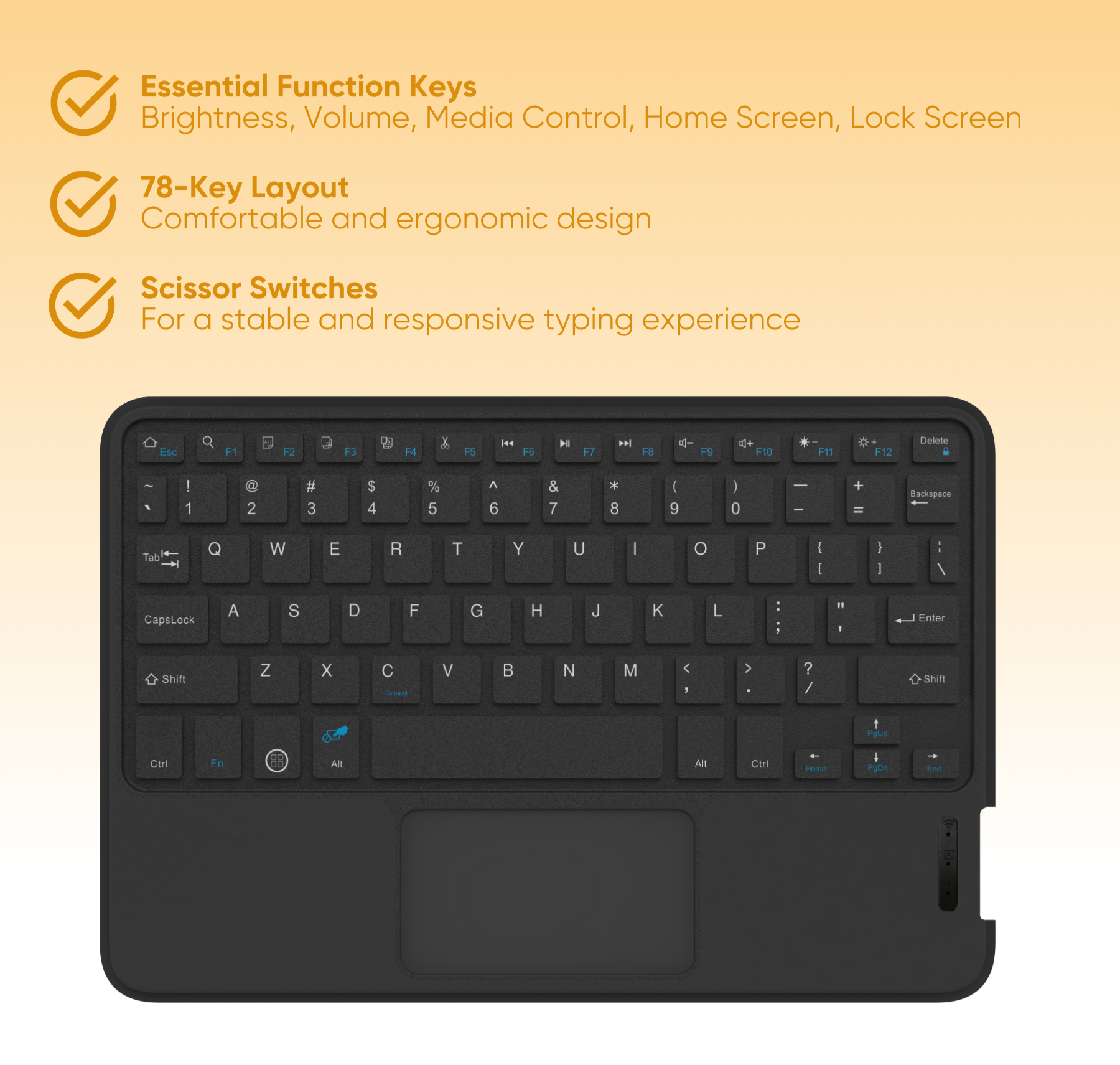TechLife Pad Neo Keyboard Case l Durable Casing Material l Built-in ...