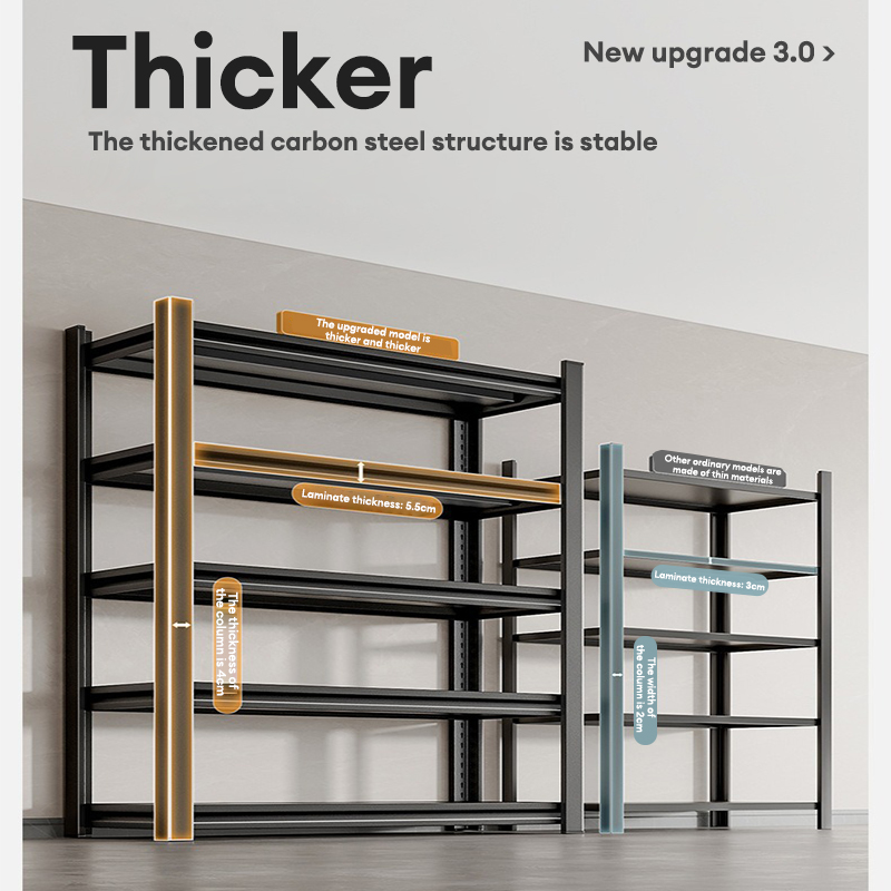 Load 1550 KG Metal Rack Organizer layer Steel Rack shelves heavy duty ...