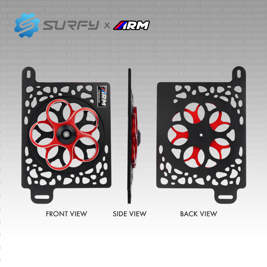 ARM Radiator Cover Windmill Full CNC 2-Color Spinner Design For Nmax v1 ...