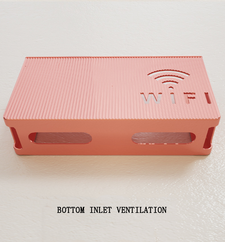 Multi-purpose Wall Mounted WIFI Router Storage Box Plastic Breathable ...