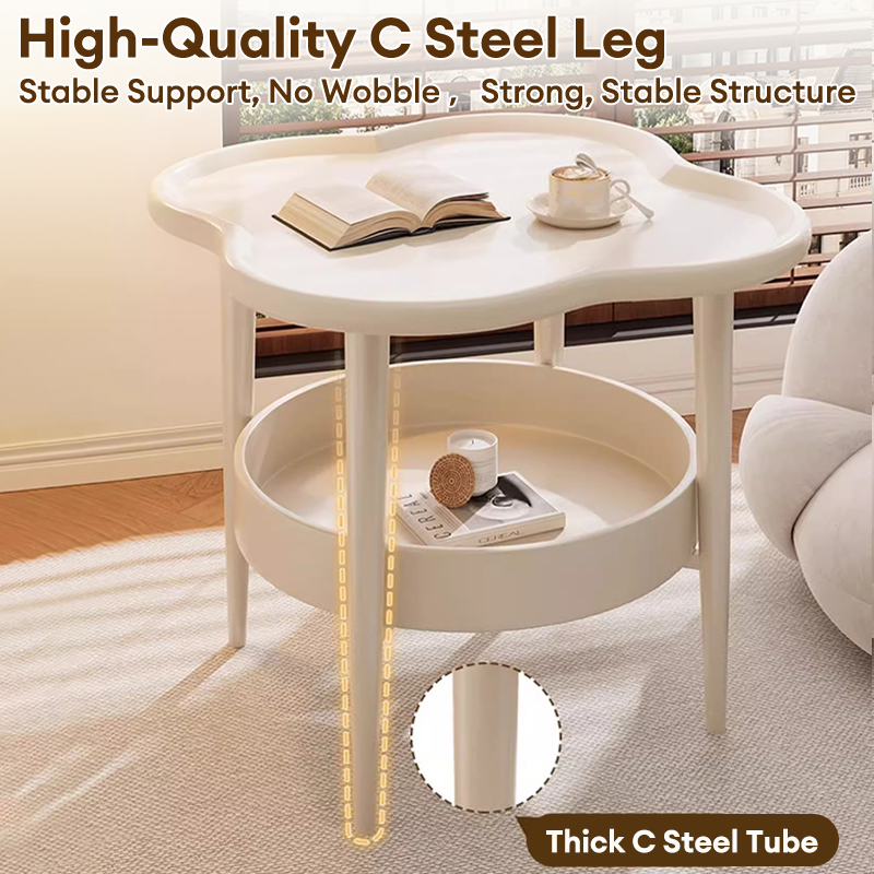 Double Layer Side Table Bedroom Simple Bedside Table Sofa Corner Tea ...