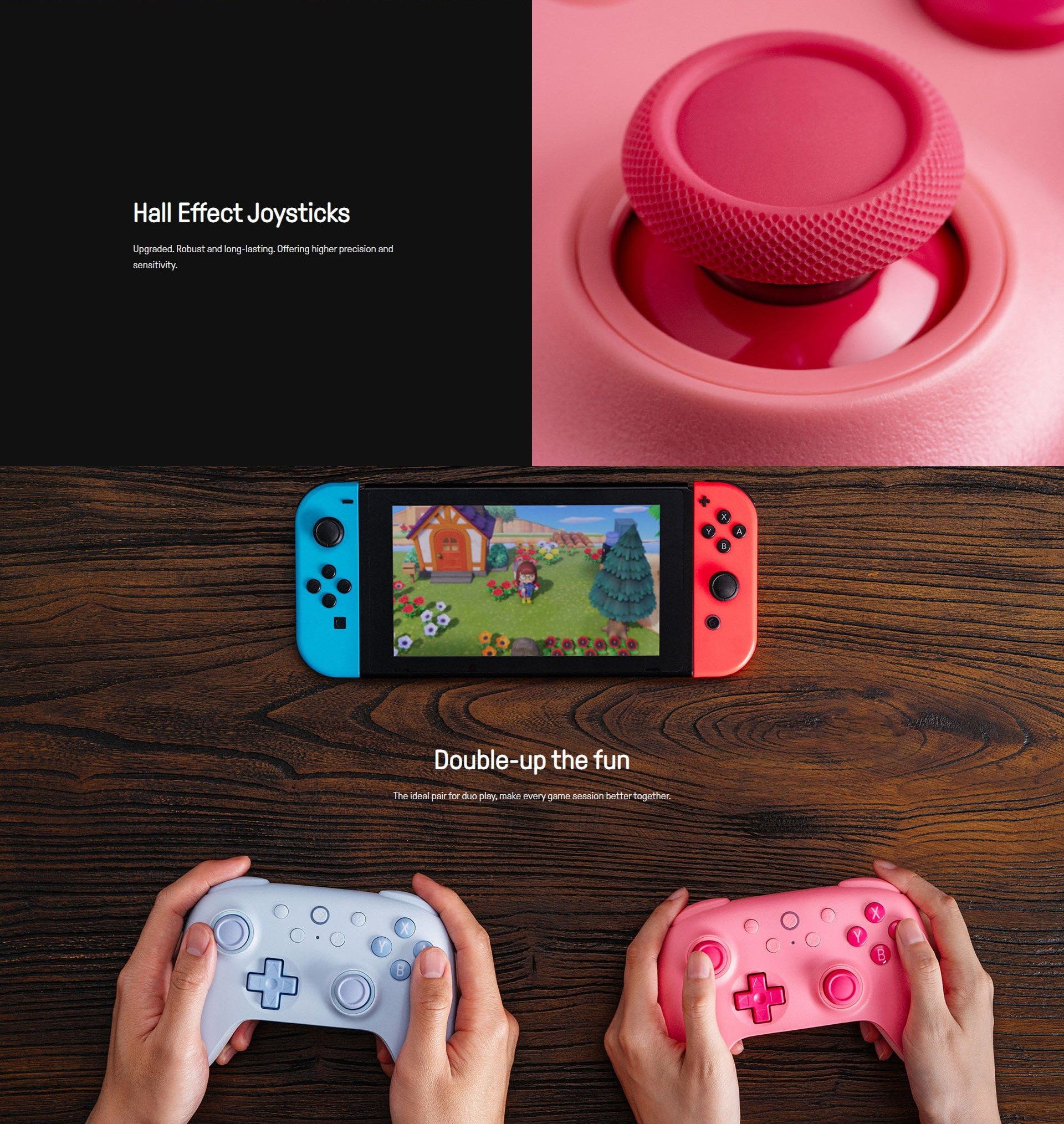 8Bitdo Ultimate 2C Bluetooth Controller For Switch (80NC) (Blue, Pink ...