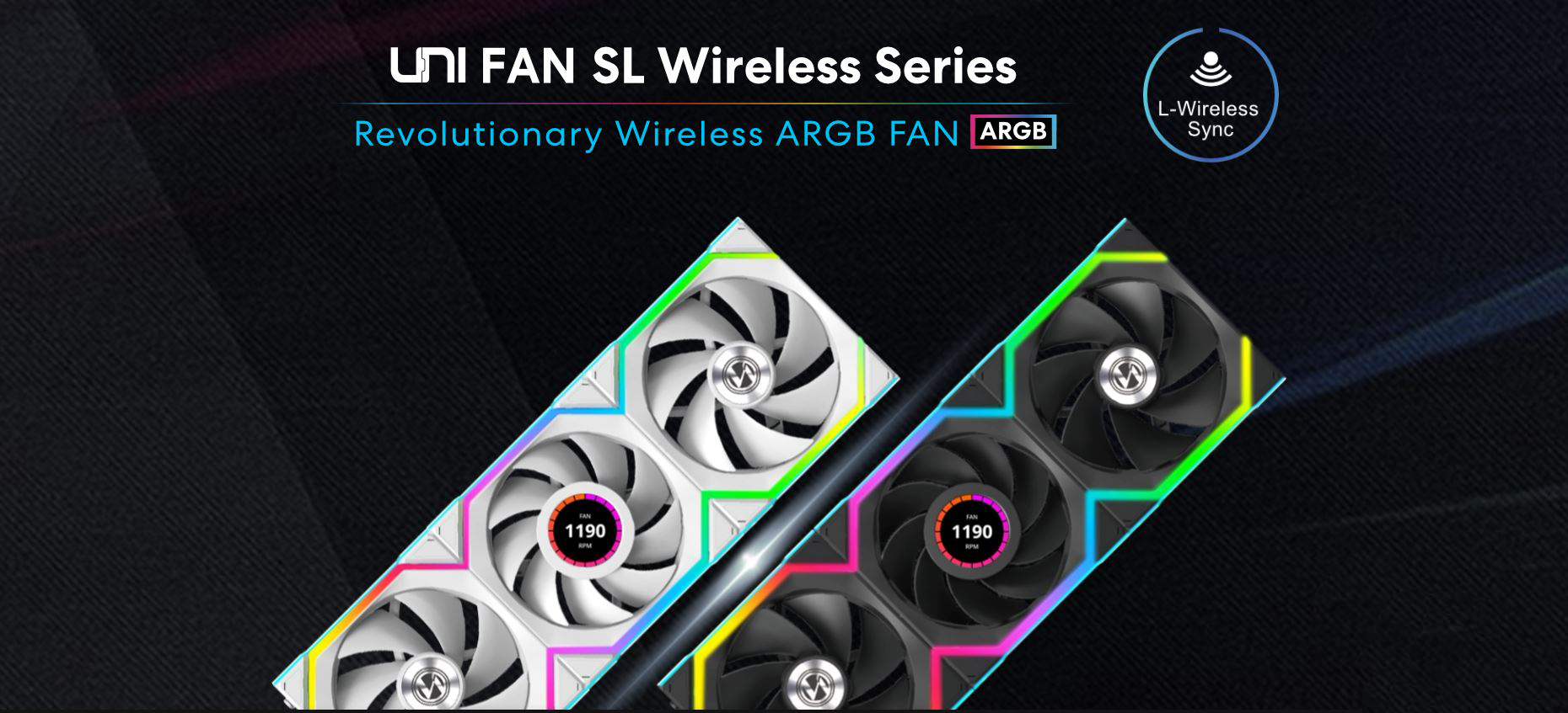 Itw | Lian Li Computer PC Fan Uni Fan SL Wireless LCD 120 Reverse Blade ...