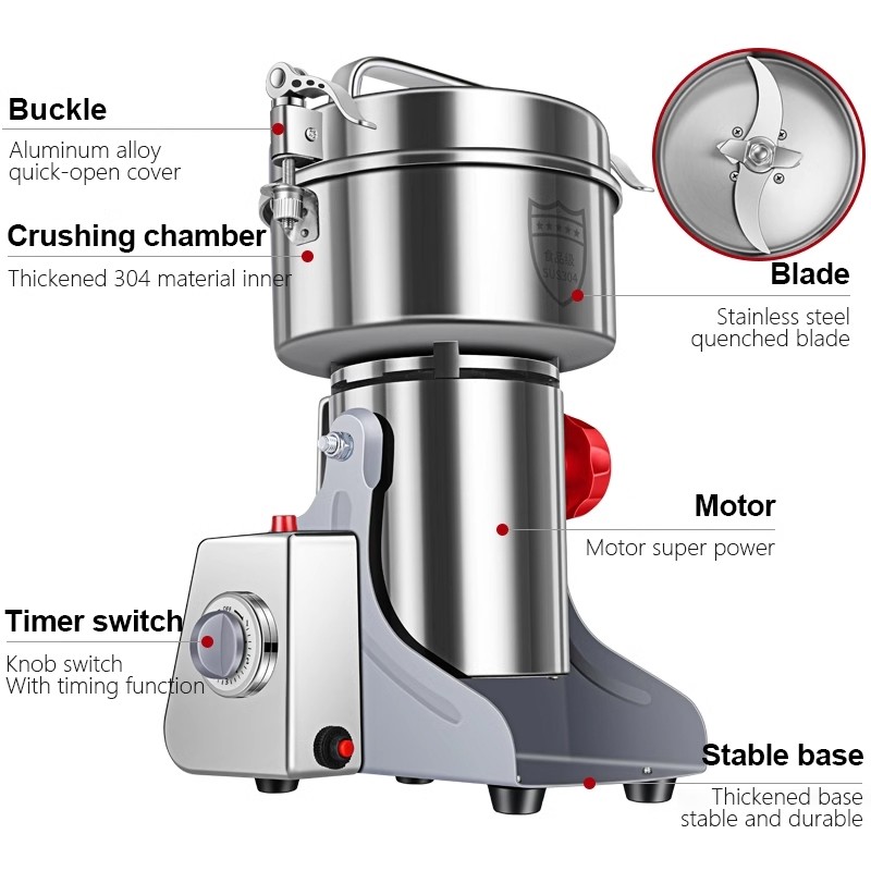 Electric Powder Machine 800g stainless steel ultra-fine powder grinder ...