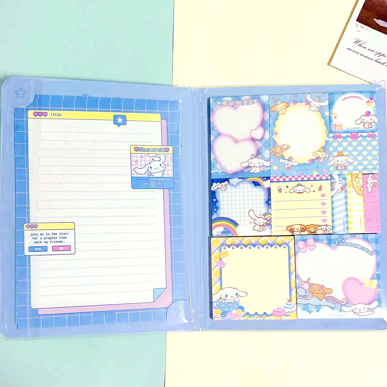 Convenience Book set Cute Sticky NoteBook set Sanrio Paste Notepad ...