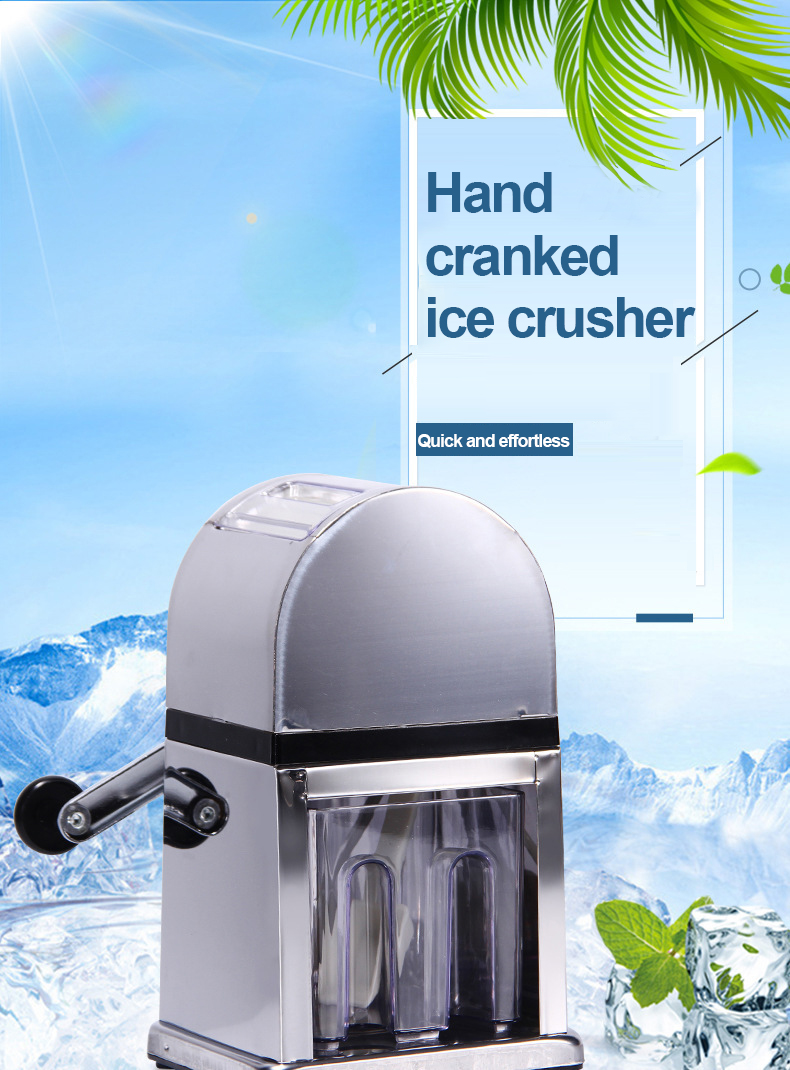iker Manual Ice Crusher,Ice Shaver With 1.1L retractable ice bucket ...