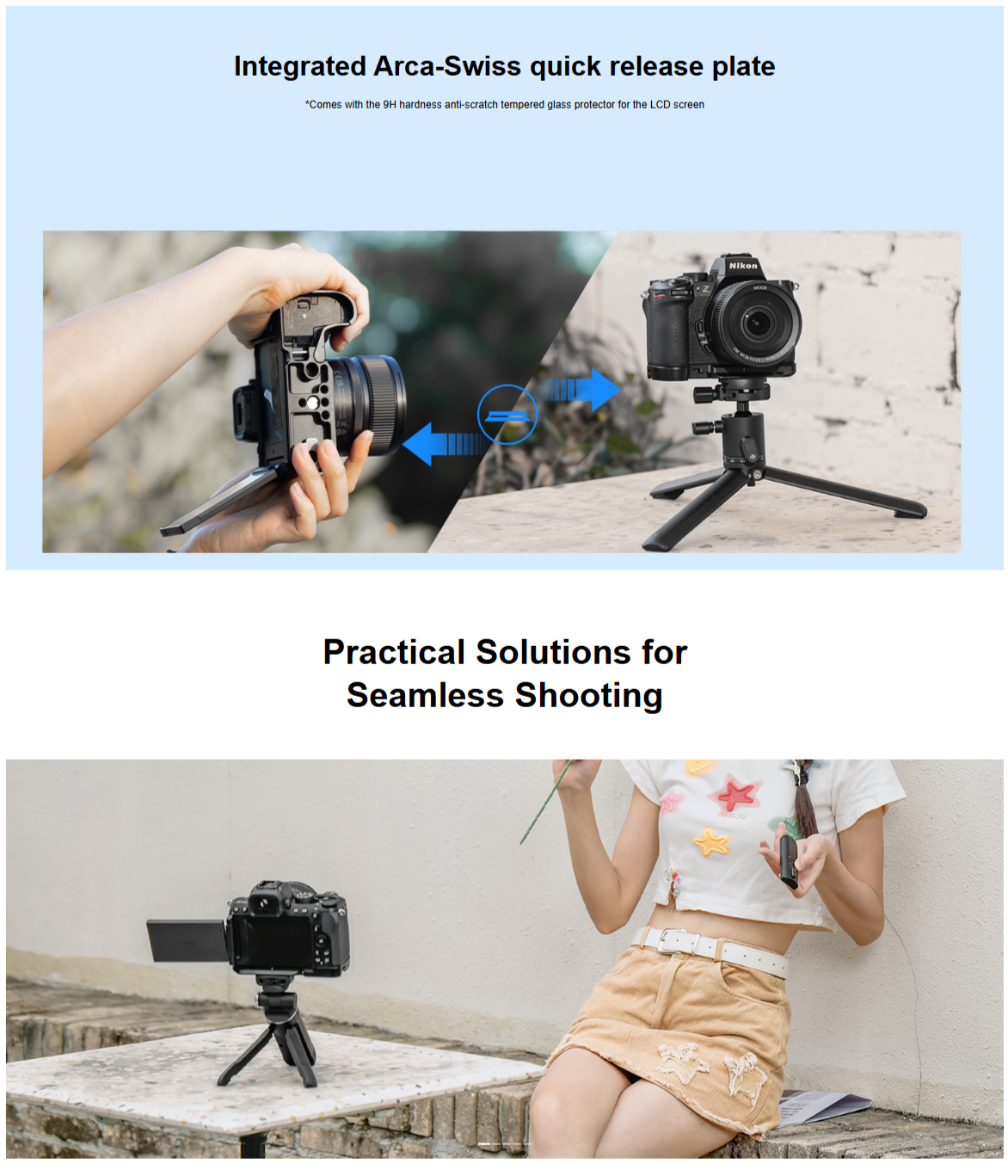 SmallRig Baseplate for Nikon Z50 II Mirrorless Camera Arca Type Base QD ...