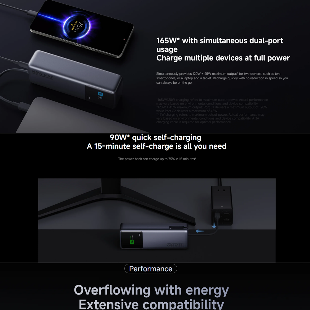 Xiaomi Power Bank 10000mah 165W TH (Integrated Cable) | Shopee Philippines