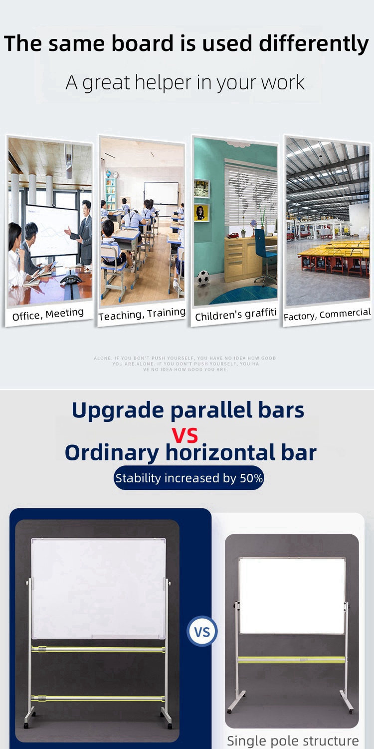 Expose WhiteBoard With Stand Marker With Eraser Wheels Magnetic Mobile ...