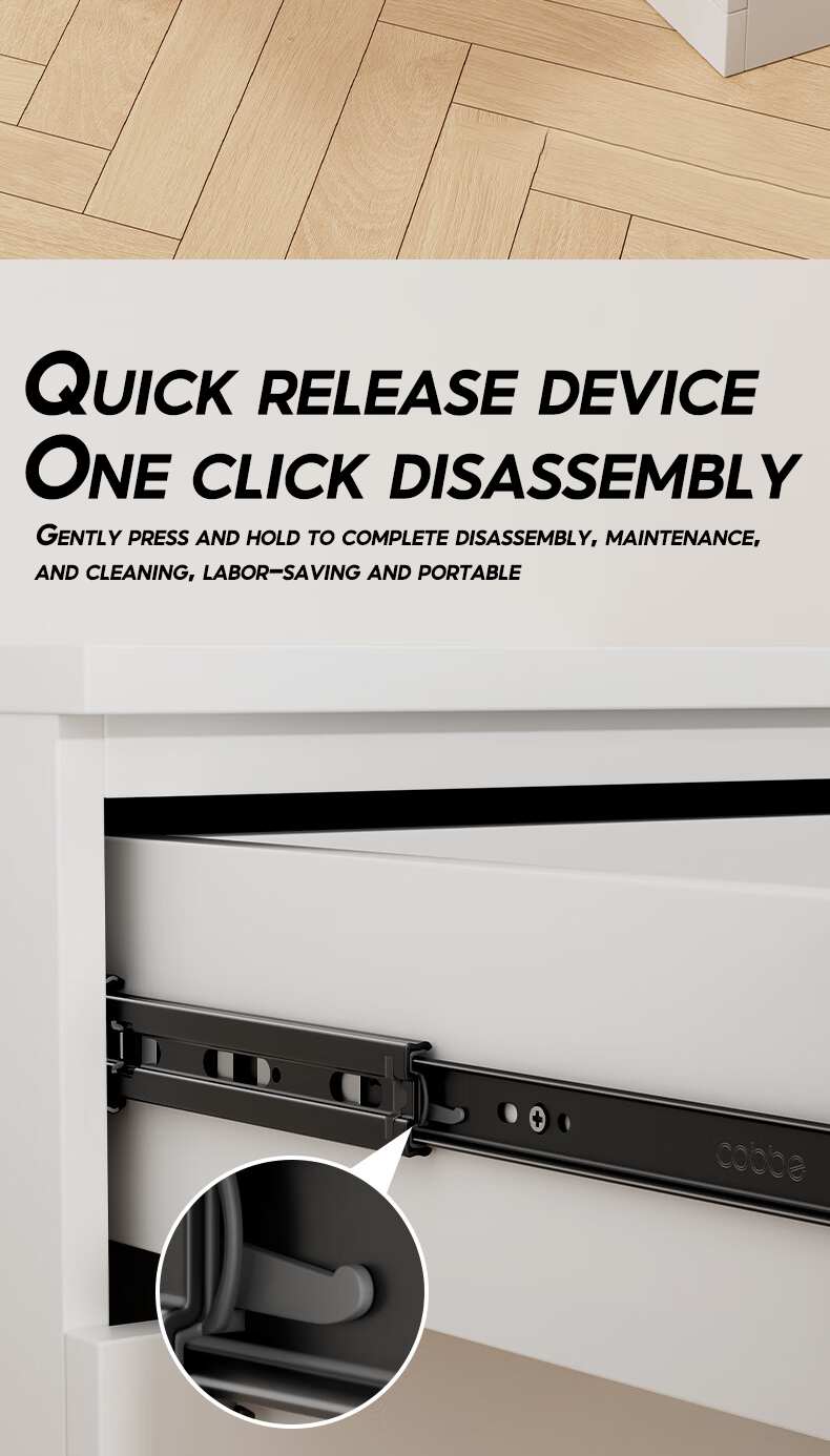 【2 Pcs】 Hydraulic Drawer Guide Anti-Pinch Hand Drawer Slide Soft Close ...