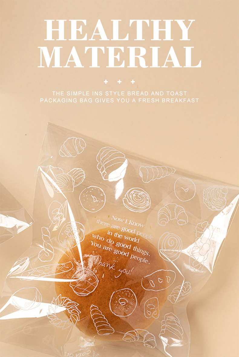 100Pcs Sandwich Wrapper Bag Sandwich Plastic Packing Loaf Bread ...