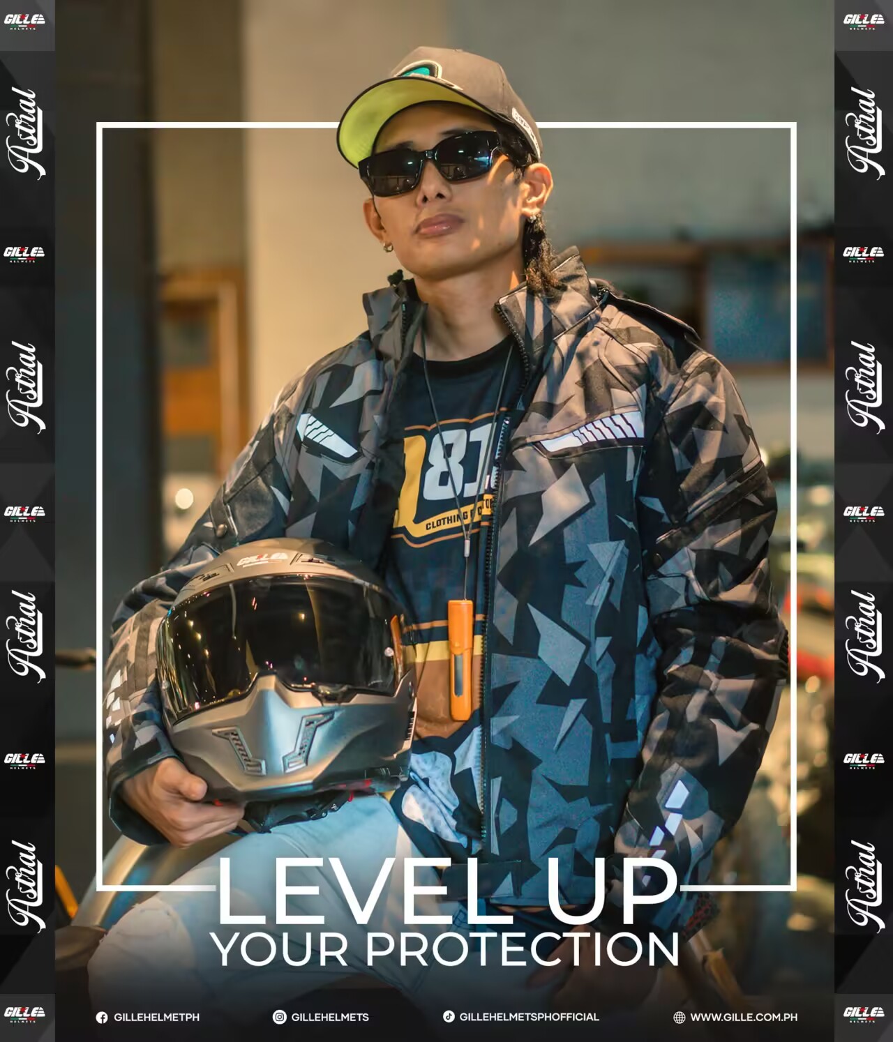 【𝑶𝑭𝑭𝑰𝑪𝑰𝑨𝑳】 GILLE ASTRAL Maori Dual Visor Helmet Full Face for ...