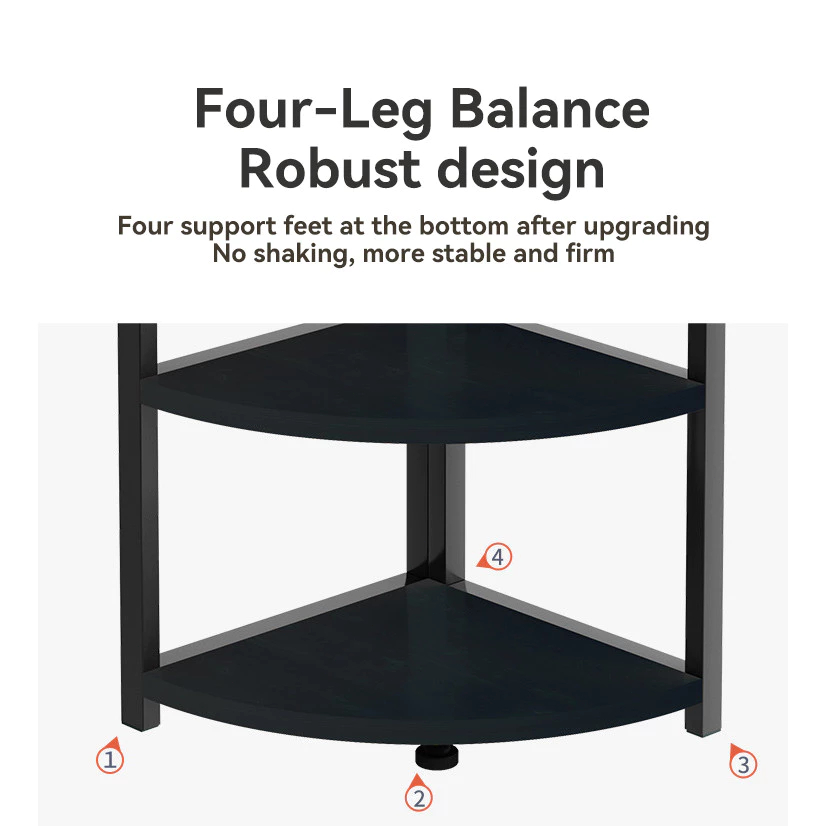 Steel carbon Kitchen Triangle Shelf Corner Storage Rack for Pots, Pans ...