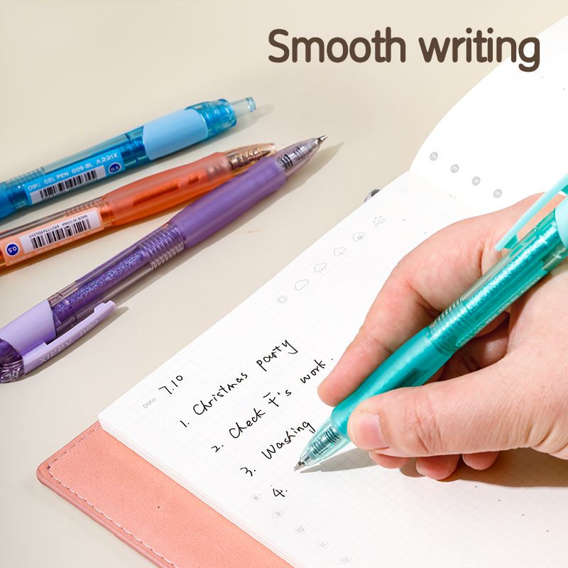 Deli EG09 Press Writing Sign Gel Pen 0.5mm Black Ballpen | Shopee ...