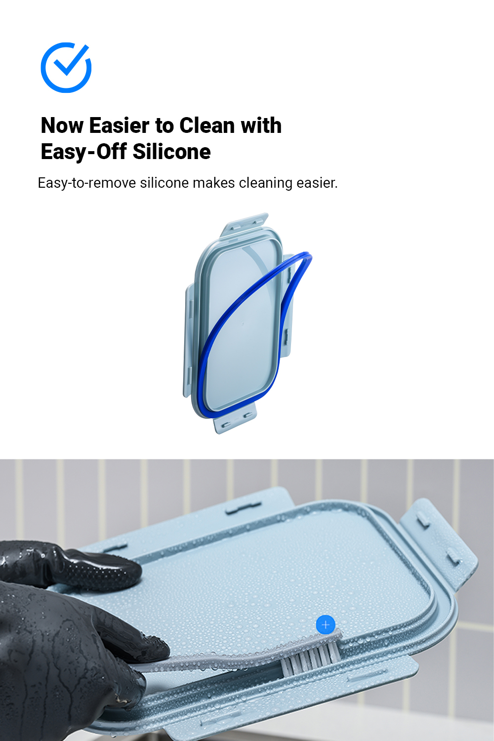 LocknLock Set of 2 The Clear Glass 750ml (Square) Airtight, Oven-Safe ...