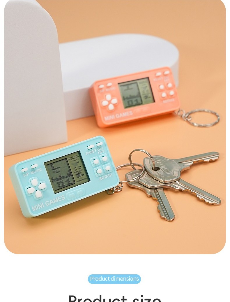 New Mini Macaron Tetris Game Controller Style Keychain Kids Toys ...