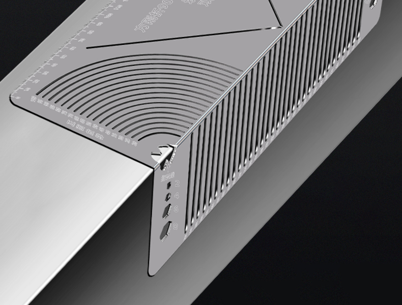 Multifunctional Metal Ruler Folding Ruler For Square Tube Rounded ...