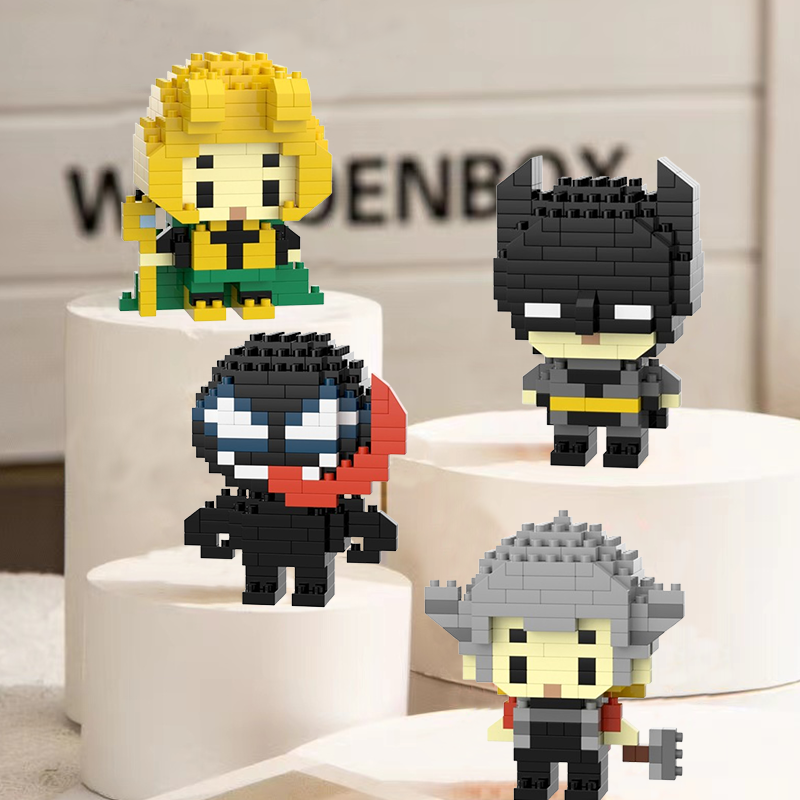 【DUZ】The Avengers Mini Block Building Blocks Cute Cartoon Character ...