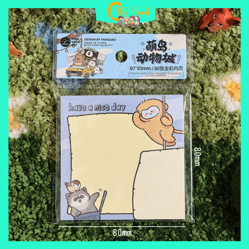 1pcs Moe Island Zootopia Cartoon Cute Square Sticky Notes Book Message ...