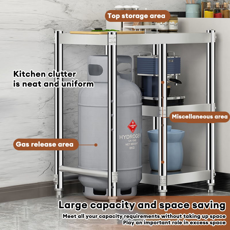 Gas Stove Stand with LPG roller Stainless Gas Rack Stove Rack Kitchen ...