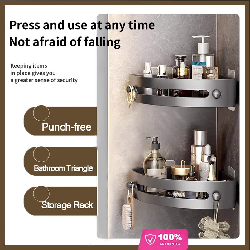 Buy 1 Take 1 Bathroom Corner Shelf Punch-free Wall Mounted Triangle ...