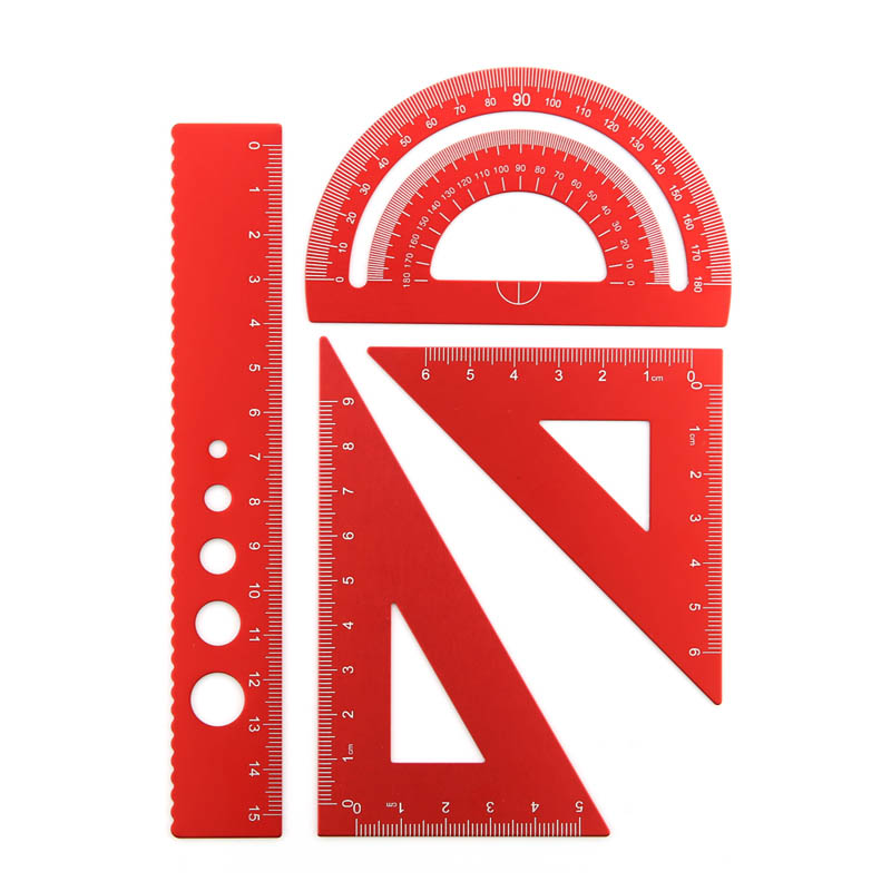 Custom DIY Name 4 in 1 4pcs Set Aluminum Alloy Metal Ruler Engrave Kid ...