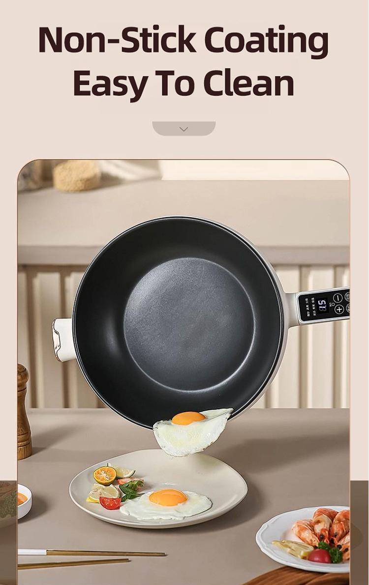 1500W 5.5L Electric Frying Pan All-In-One Cooking Pot Elecrtic Cooker ...