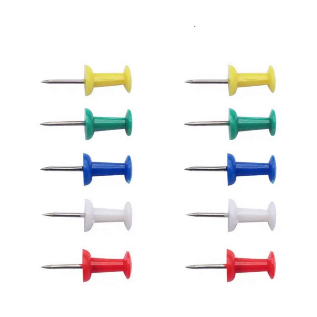 (30PCS) Push Pins Assorted Colors Stationery School Supplies Office ...
