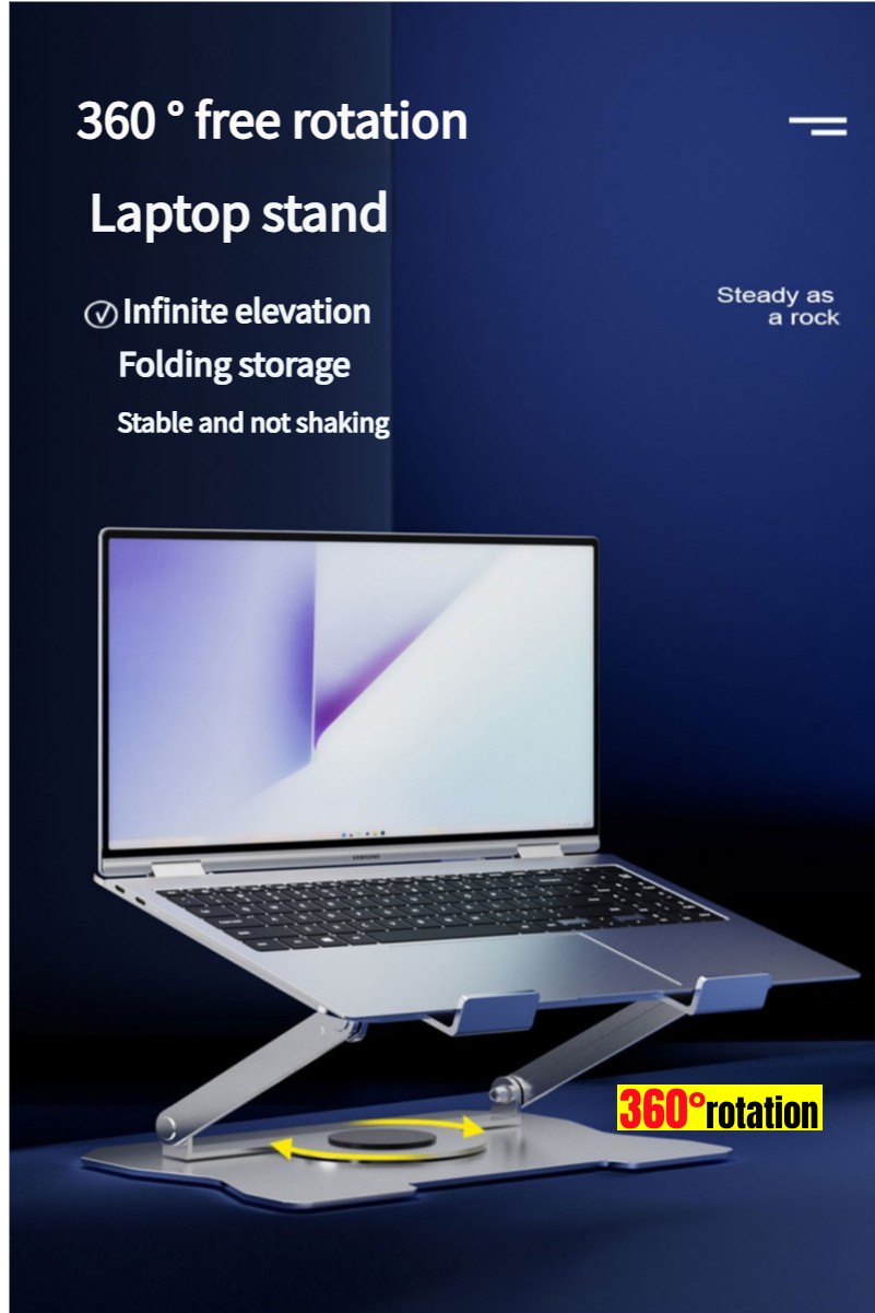 360° Rotation Laptop Stand Tablet Stand Foldable Desk Laptop Stand ...