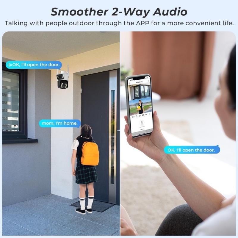 V380 BP3 1080P Dual Lens Security IP CCTV Camera Wireless Outdoor ...