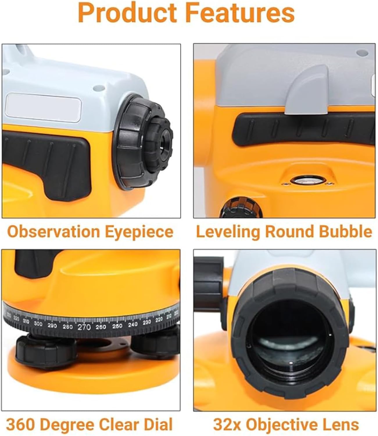 32X Magnify Automatic Optical Levels 360 Degree Auto Level Gauge Self ...