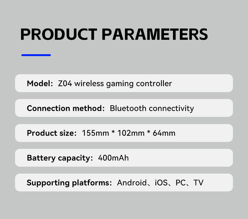 Z04 E-Sports Wireless Game Controller with Hall Rocker Turbo Feature ...