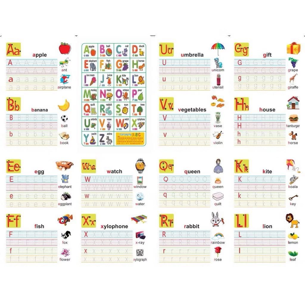 Wipe Write English Alphabet Number Writing Book | Shopee Philippines