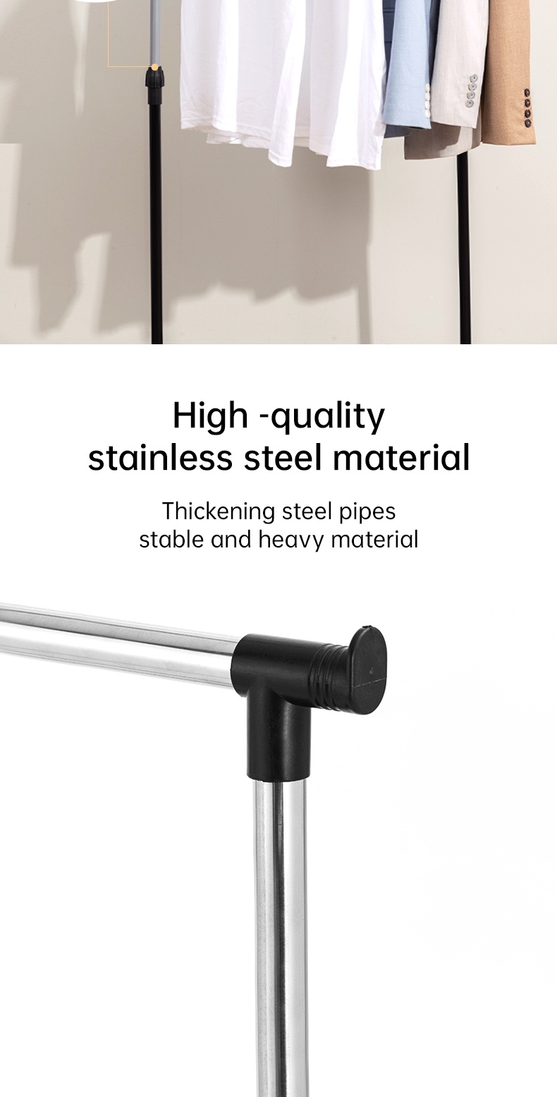 Deli Vusign Clothes Rack 360 Rotating Double Poles Cloth Hanger Rack ...