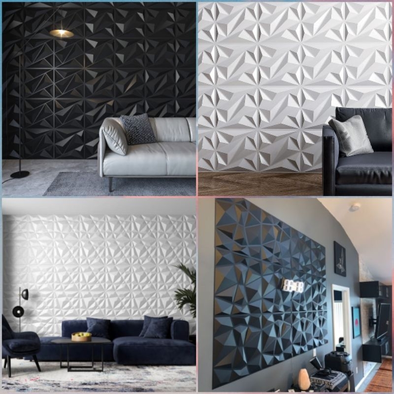 【10PCSP】Wall Panel 3D Wallpaper Wall Design decor Home Living Room ...