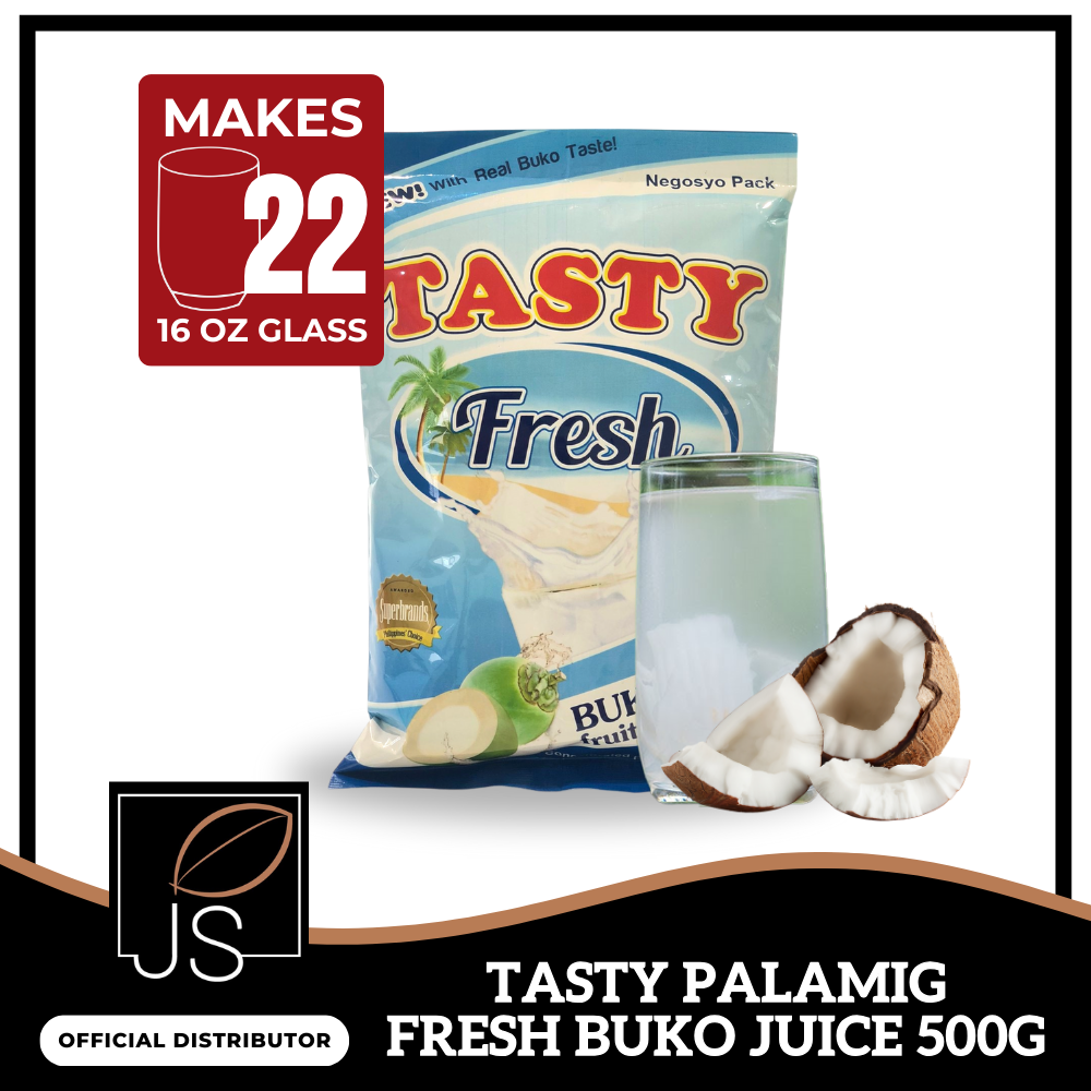 TASTY PALAMIG Buko Fresh Juice Powder Drink 500g, Halal Certified ...