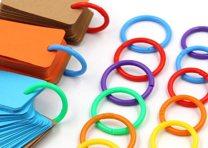 Multipurpose Plastic Loose leaf Rings Assorted Colors Bookbinding Rings ...