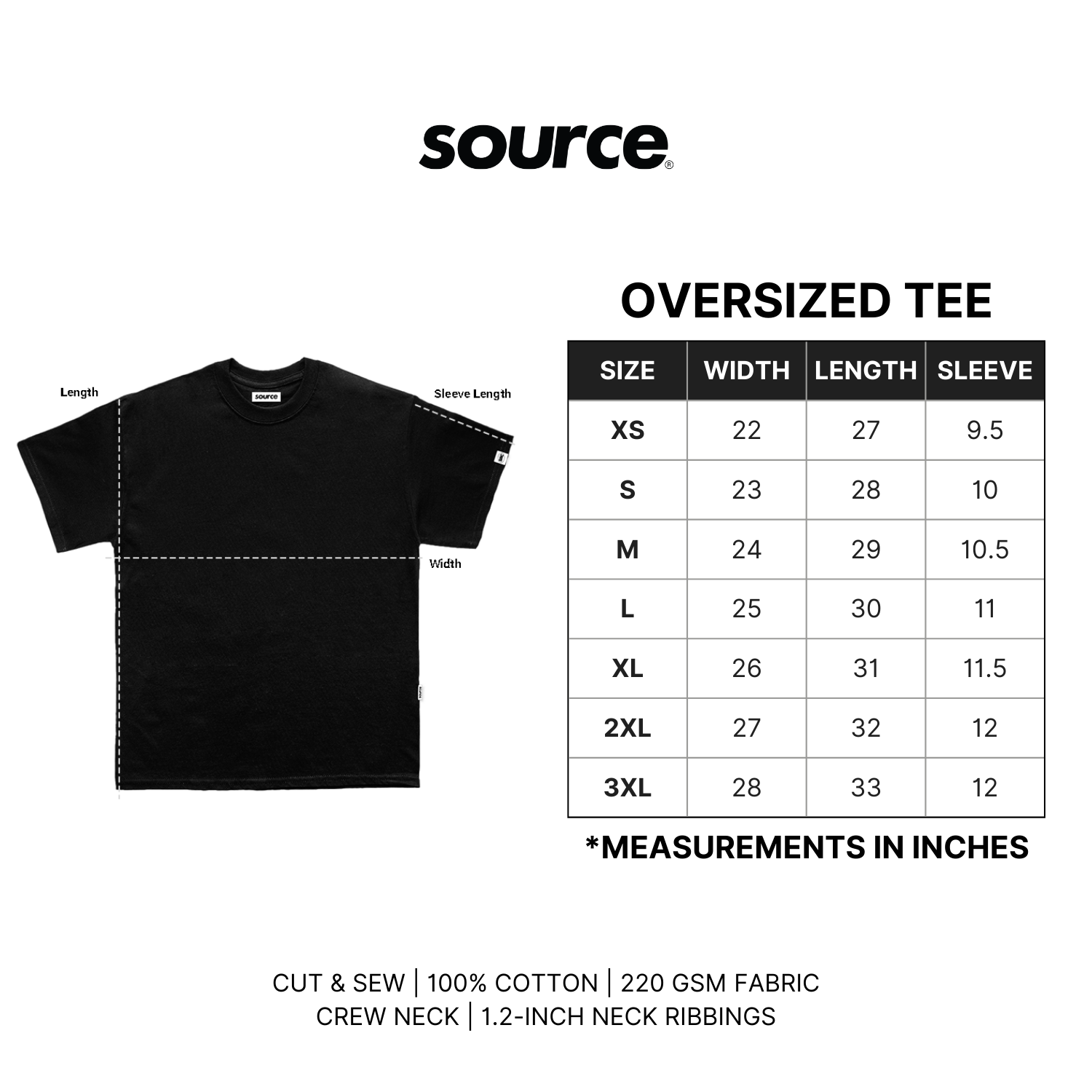 SOURCE | OG LOGO WORLDWIDE OVERSIZED TEE Heavyweight Premium Cotton ...
