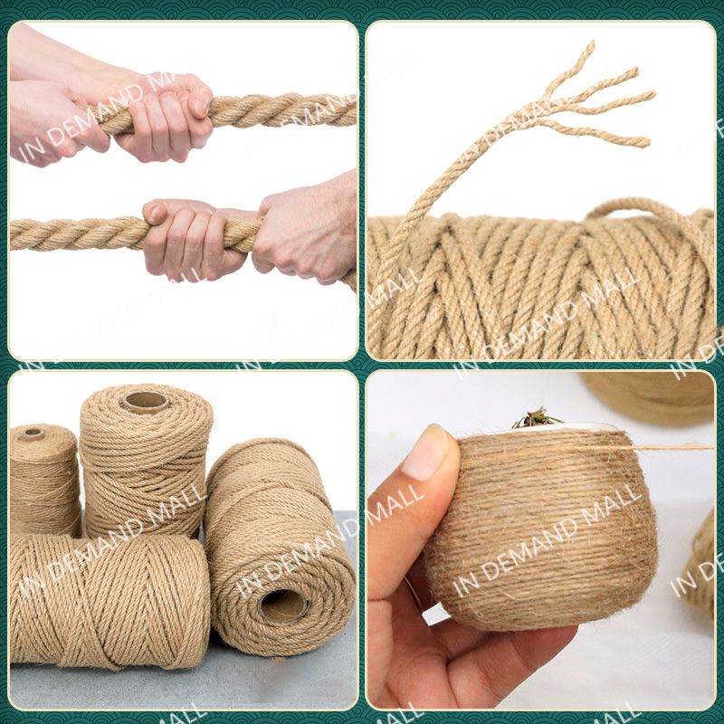 10-50M/Jute Rope/Battle rope/Horticultural Rope/Craft Rope/Natural Jute ...