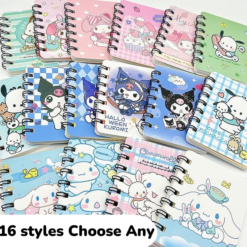 80sheets A7 Kuromi coil book student notebook Cartoon Coil Notepad Flip ...