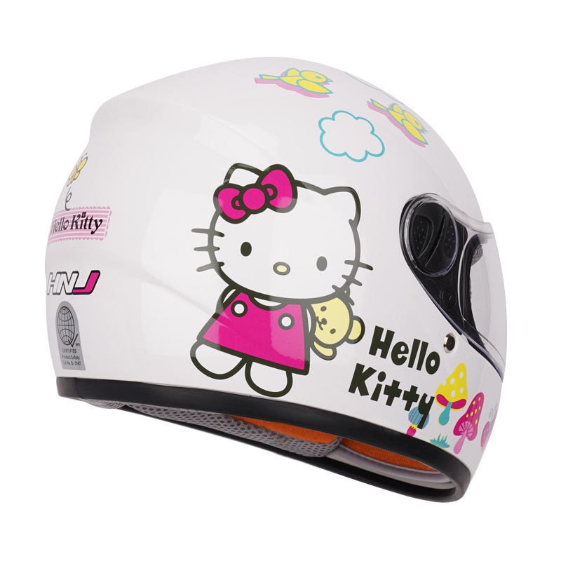 【EAGLE SPEED】HNJ KIDS FULL FACE HELMET HELLO KITTY WHITE ORIGINAL HIGH ...