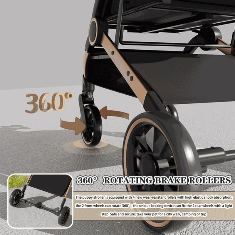 MPM Pet Stroller Pet Carrier Strong Structure Dog Detachable Stroller ...