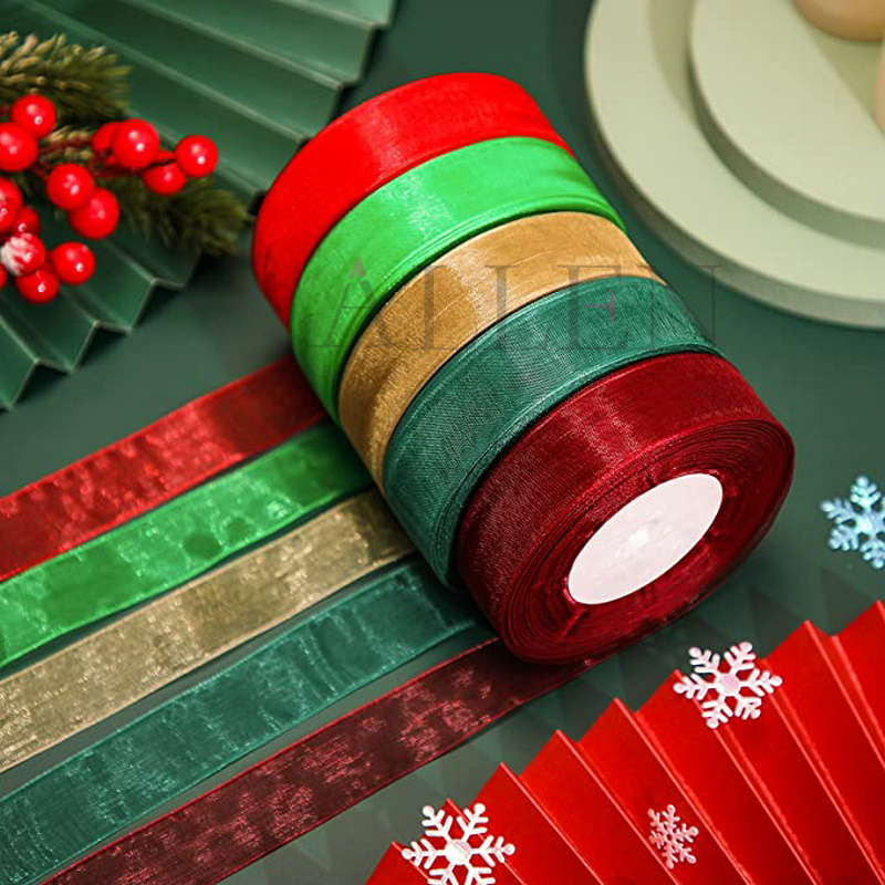 10/50yards per roll 40mm Chiffon Organza Ribbon Wholesale Gift Wrapping ...