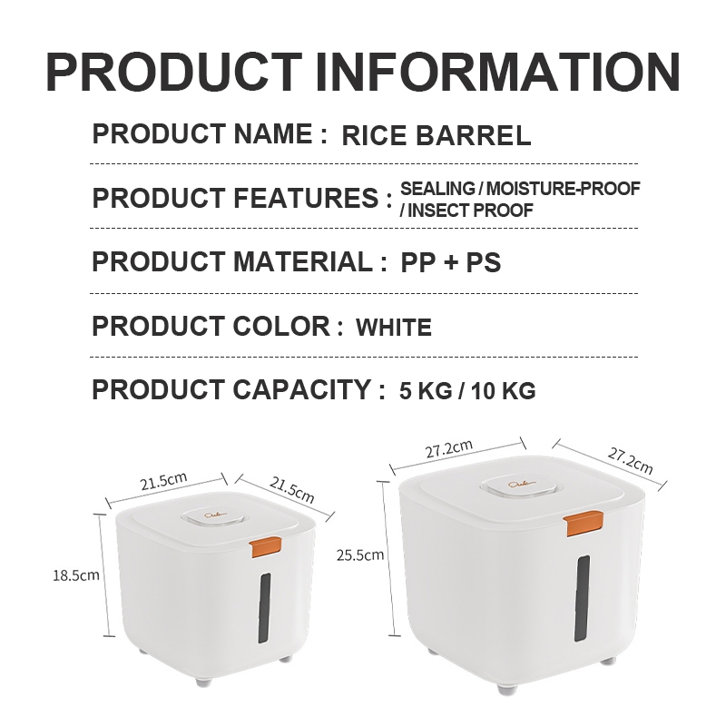 PopoTidy 10Kg Rice Storage Container With Measuring Cup Insect And ...