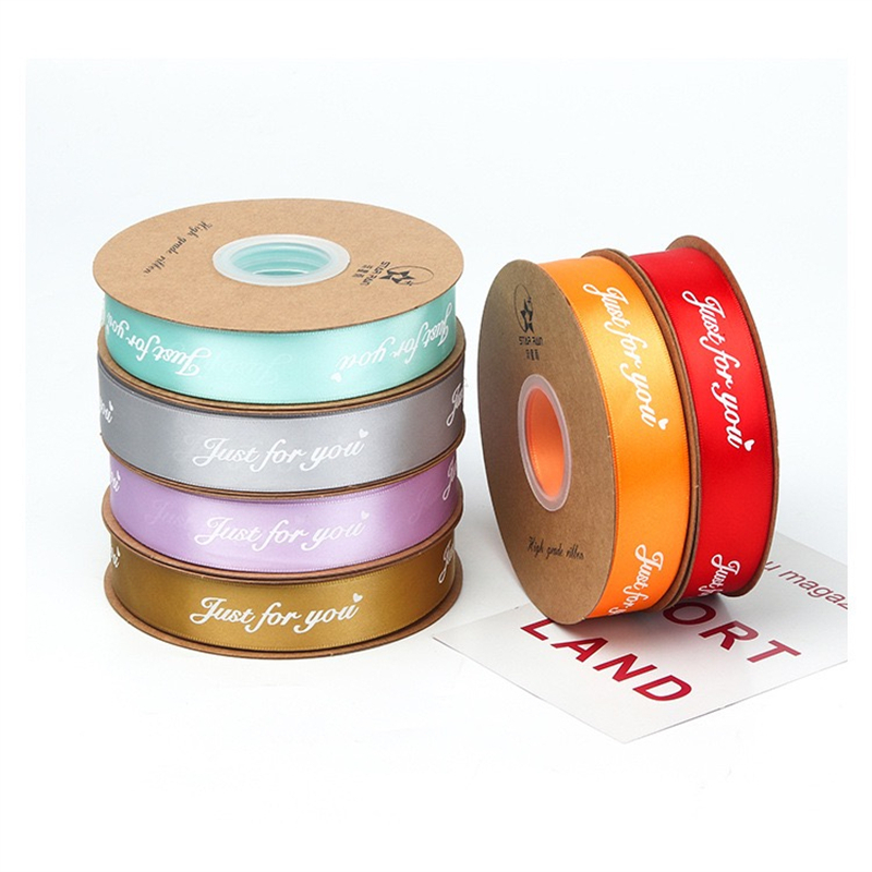 2.5cm (45Yard/Roll) Satin Ribbon Roll Gift Packaging Ribbon Flower ...