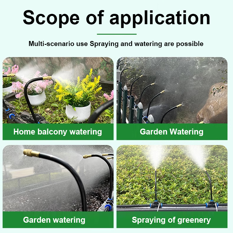 5M/10M/15M/20M Misting System Kit Adjustable Automatic Misting Watering ...