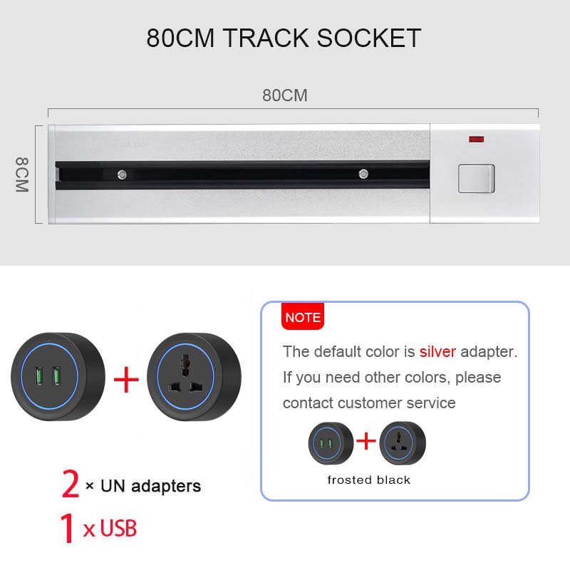 Wall Movable Power Track Socket Modern Universal Power Adapter Socket ...