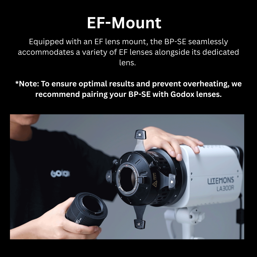 Godox BP-SE 150mm / 85mm / 65mm LED Projection Attachment for Litemons ...