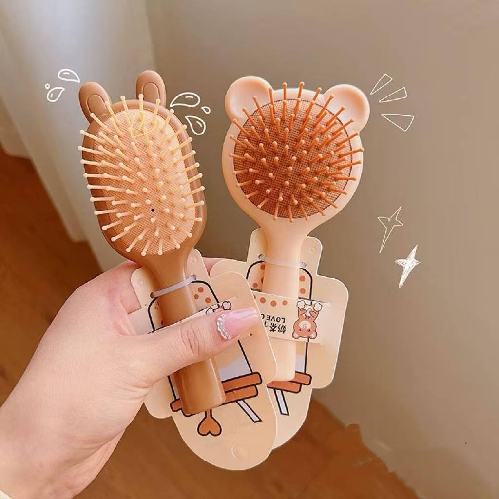 Cute milk tea color macaron color portable air bag comb children girl ...