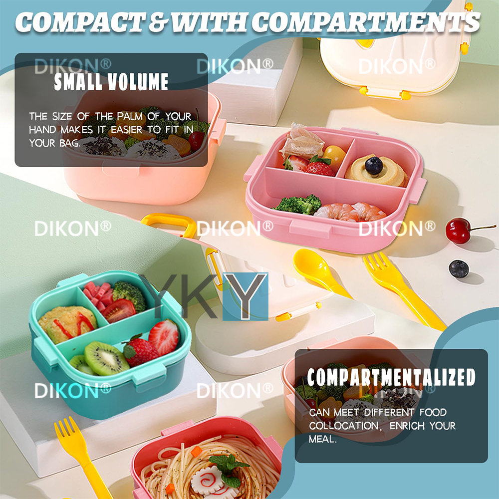 Bento Lunch Box for Kids Double Layer Stacked Microwave Tableware ...
